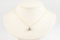 Plumeria Pink Tahitian Pearl & Diamond Éclat Necklace on 14KYG