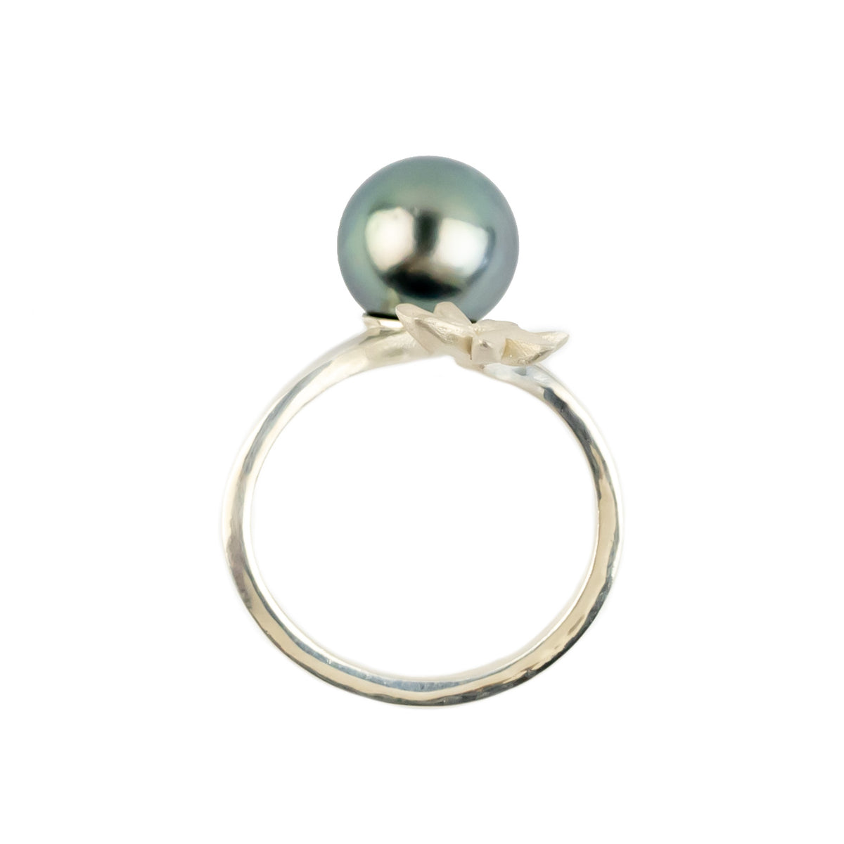 Tiaré Sterling Silver Tahitian Pearl Ring