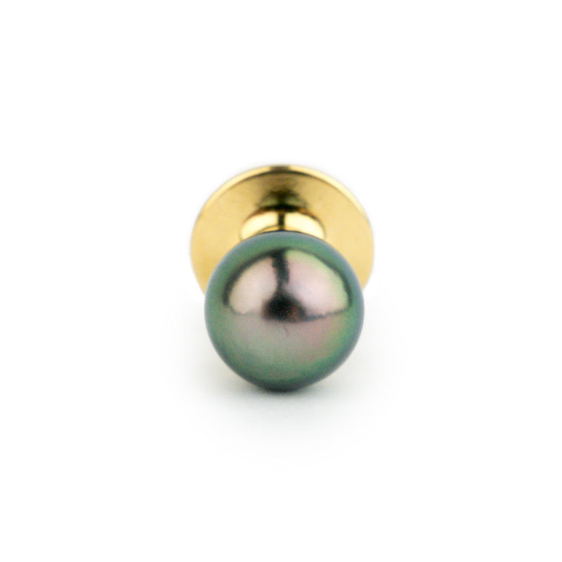 Flashy Pink Peacock 8.9mm Tahitian Pearl Tie Tack
