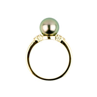 Custom Tahitian Pearl & Diamond Toru Ring Sizes 4 to 9