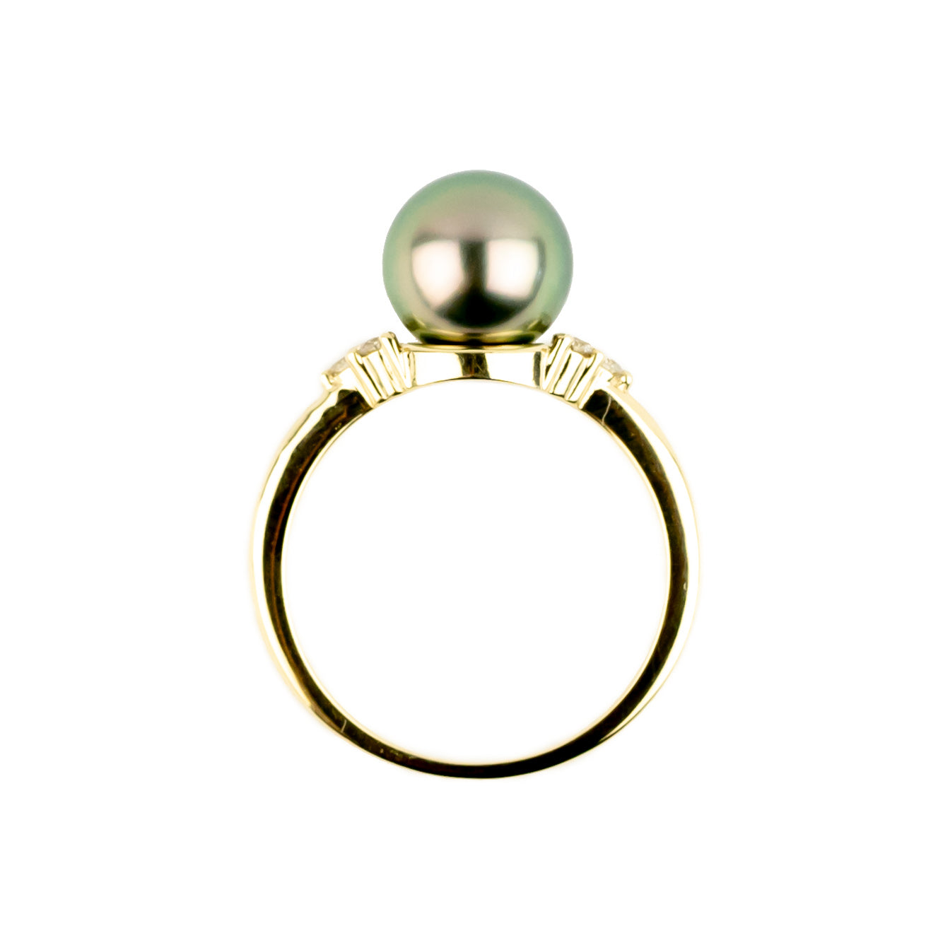 Custom Tahitian Pearl & Diamond Toru Ring Sizes 4 to 9