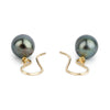 Indigo-Green Tahitian Pearl Dangles on 14/20 Gold-Filled