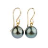 Indigo-Green Tahitian Pearl Dangles on 14/20 Gold-Filled