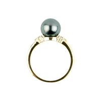 Custom Tahitian Pearl & Diamond Toru Ring Sizes 4 to 9