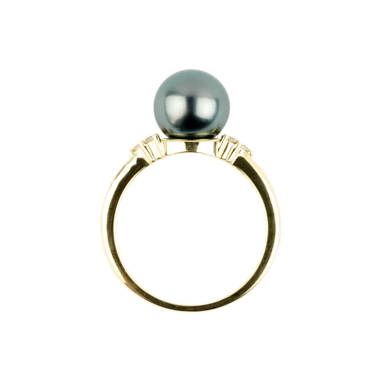 Custom Tahitian Pearl & Diamond Toru Ring Sizes 4 to 9