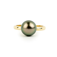 Custom Tahitian Pearl Solitaire Ring Sizes 4 to 9
