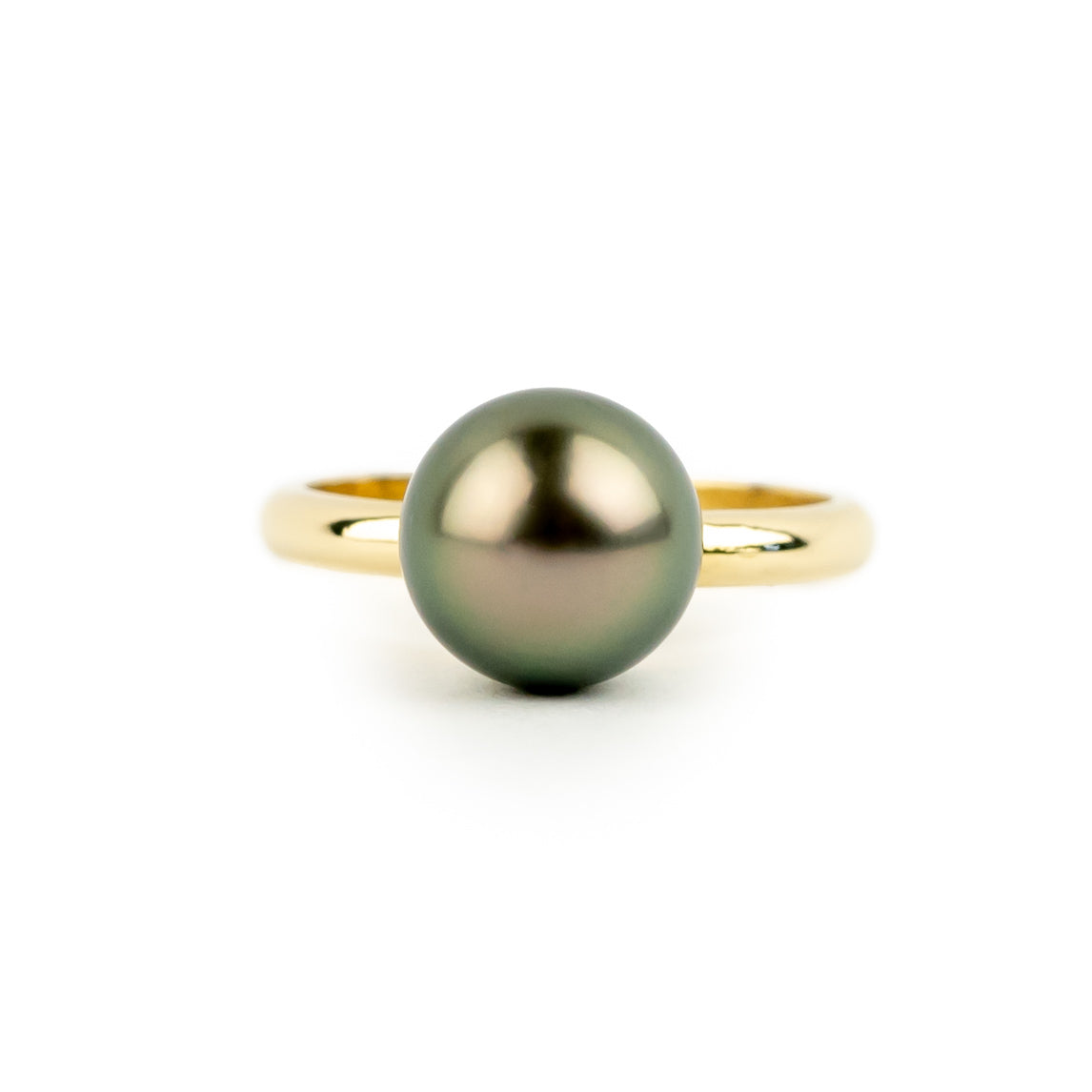 Custom Tahitian Pearl Solitaire Ring Sizes 4 to 9