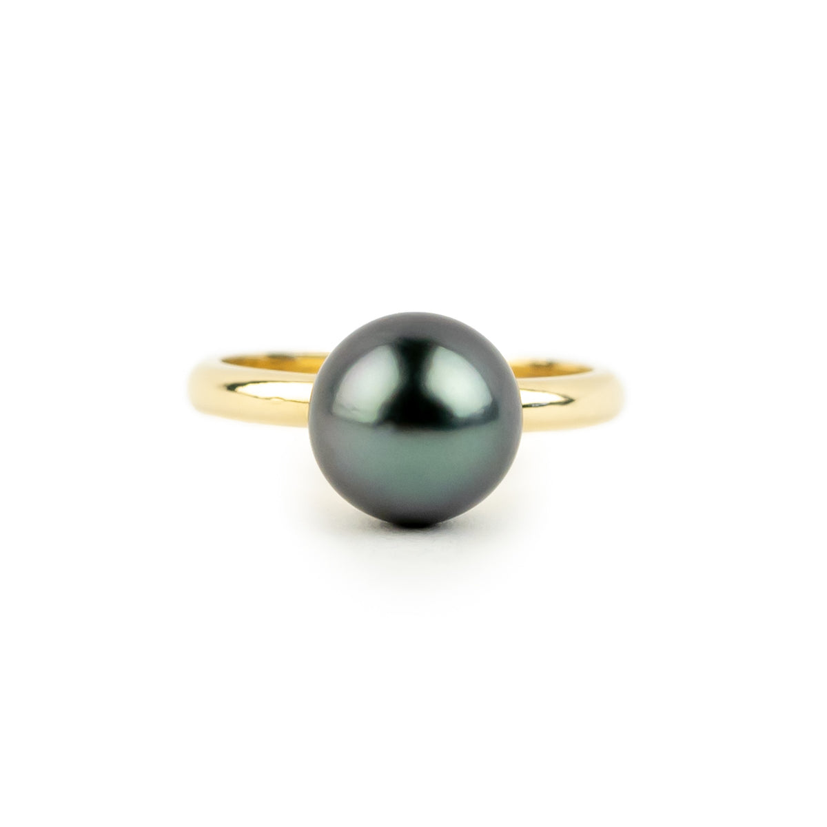 Custom Tahitian Pearl Solitaire Ring Sizes 4 to 9