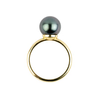 Custom Tahitian Pearl Solitaire Ring Sizes 4 to 9