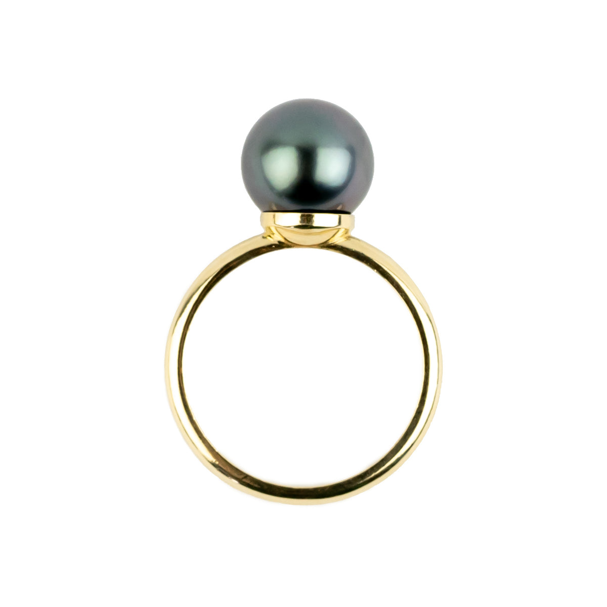 Custom Tahitian Pearl Solitaire Ring Sizes 4 to 9