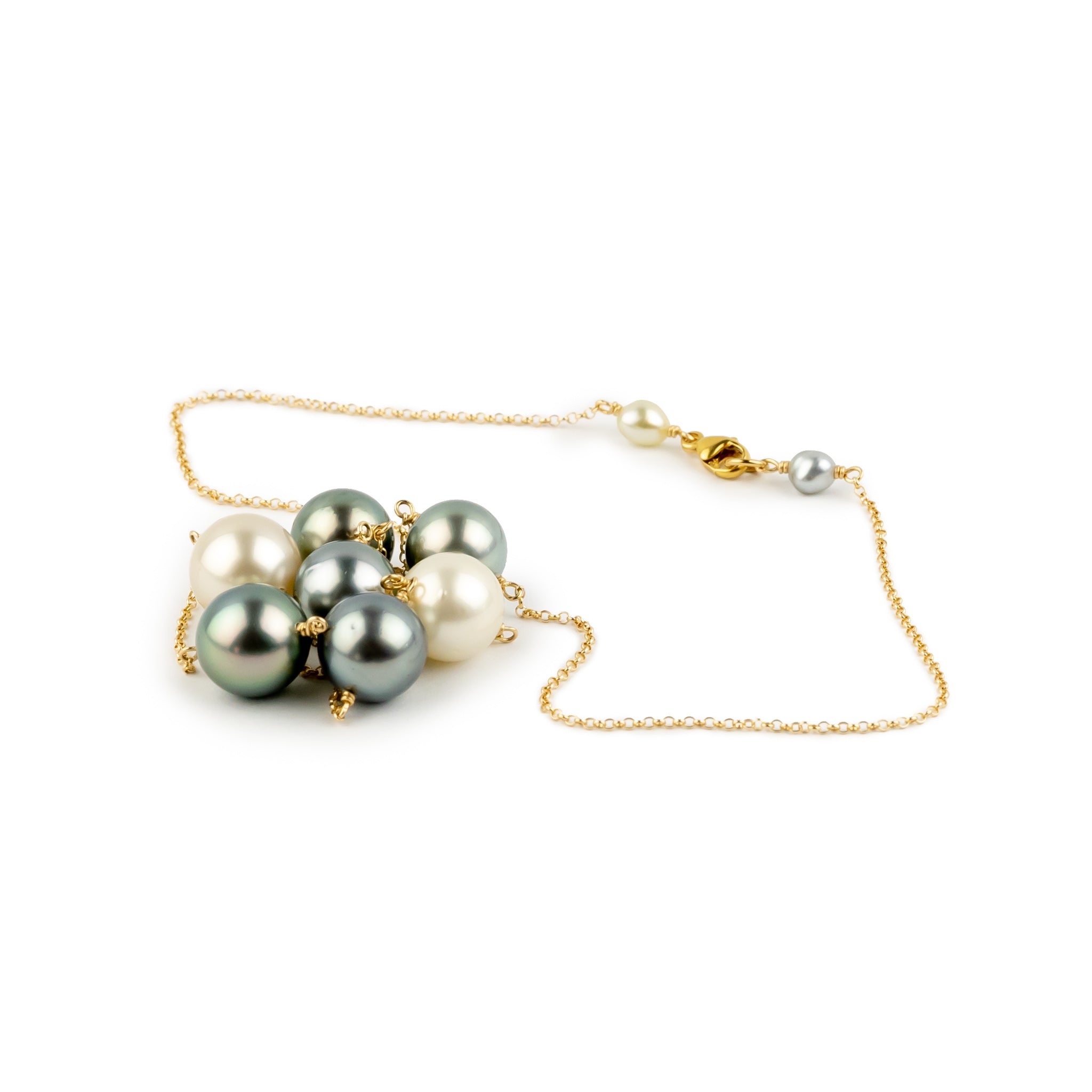 Sea & Sky Tin-Cup Tahitian Pearl Necklace on 14/20 Gold Filled