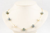 Sea & Sky Tin-Cup Tahitian Pearl Necklace on 14/20 Gold Filled
