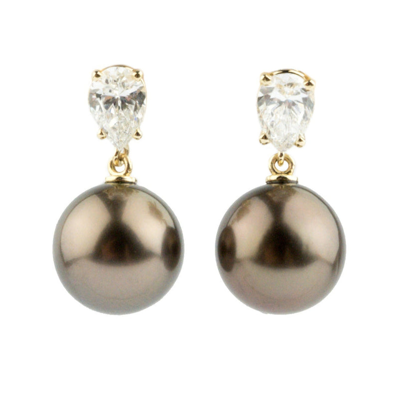 Tahitian Pearl & Diamond Sirène Earrings