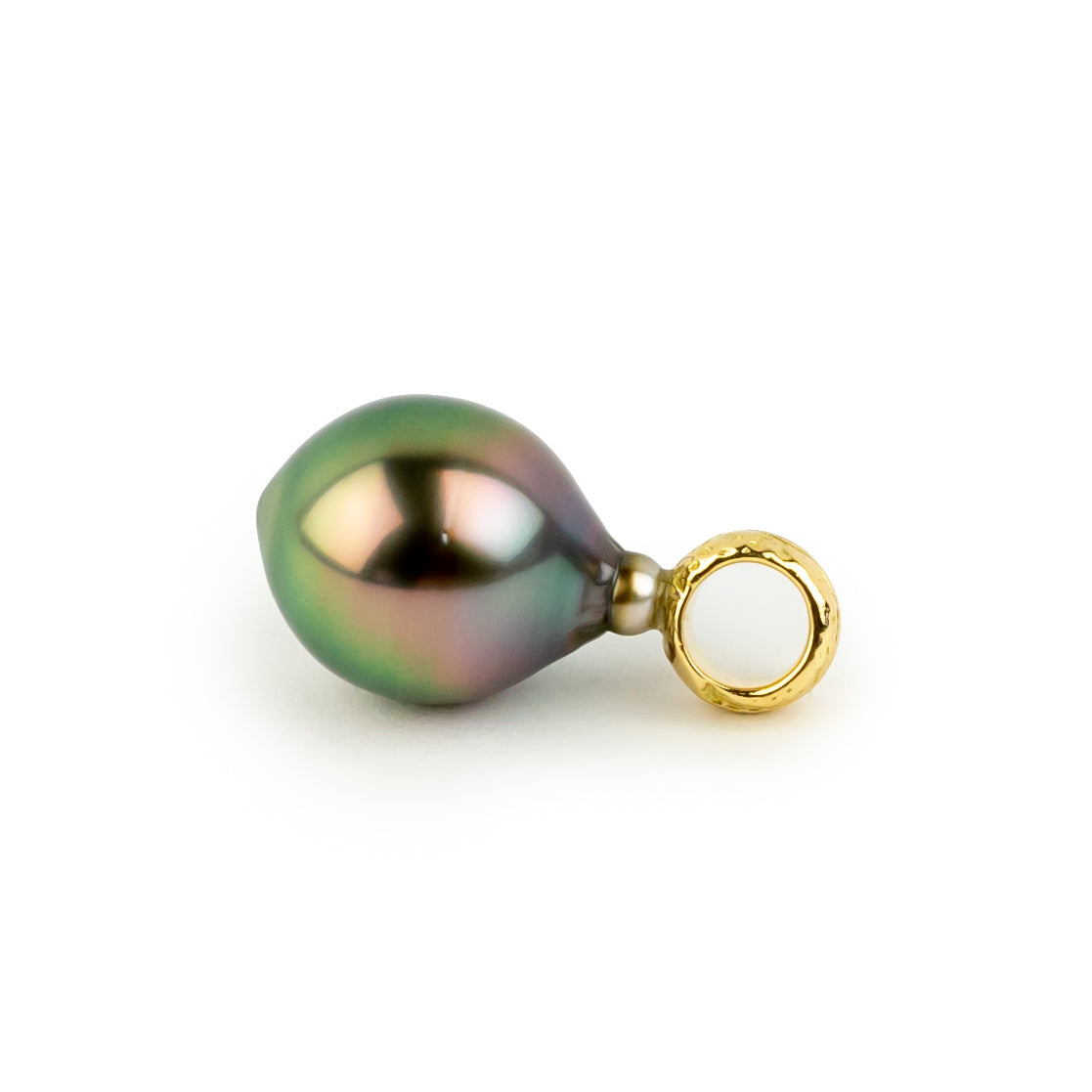 Jungle Sunset 10.3mm Tahitian Pearl Pendant on 18K Yellow Gold