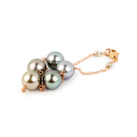 Soft Blush Tahitian Pearl Tin Cup Bracelet on 14K Rose Gold