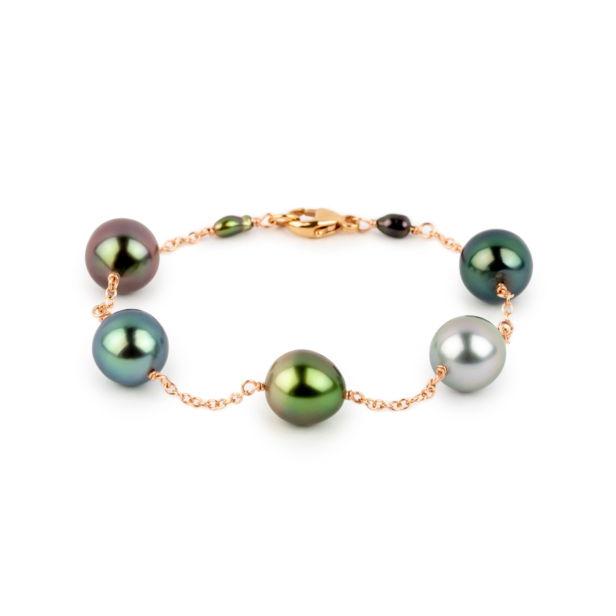Coppery Sunset Tin Cup Tahitian Pearl Bracelet – Kamoka Pearl