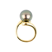 Peacock Green Baroque 12.6mm Pearl Ring