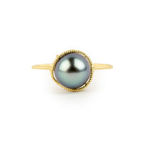 Periwinkle Blue Tahitian Pearl Mermaid Ring