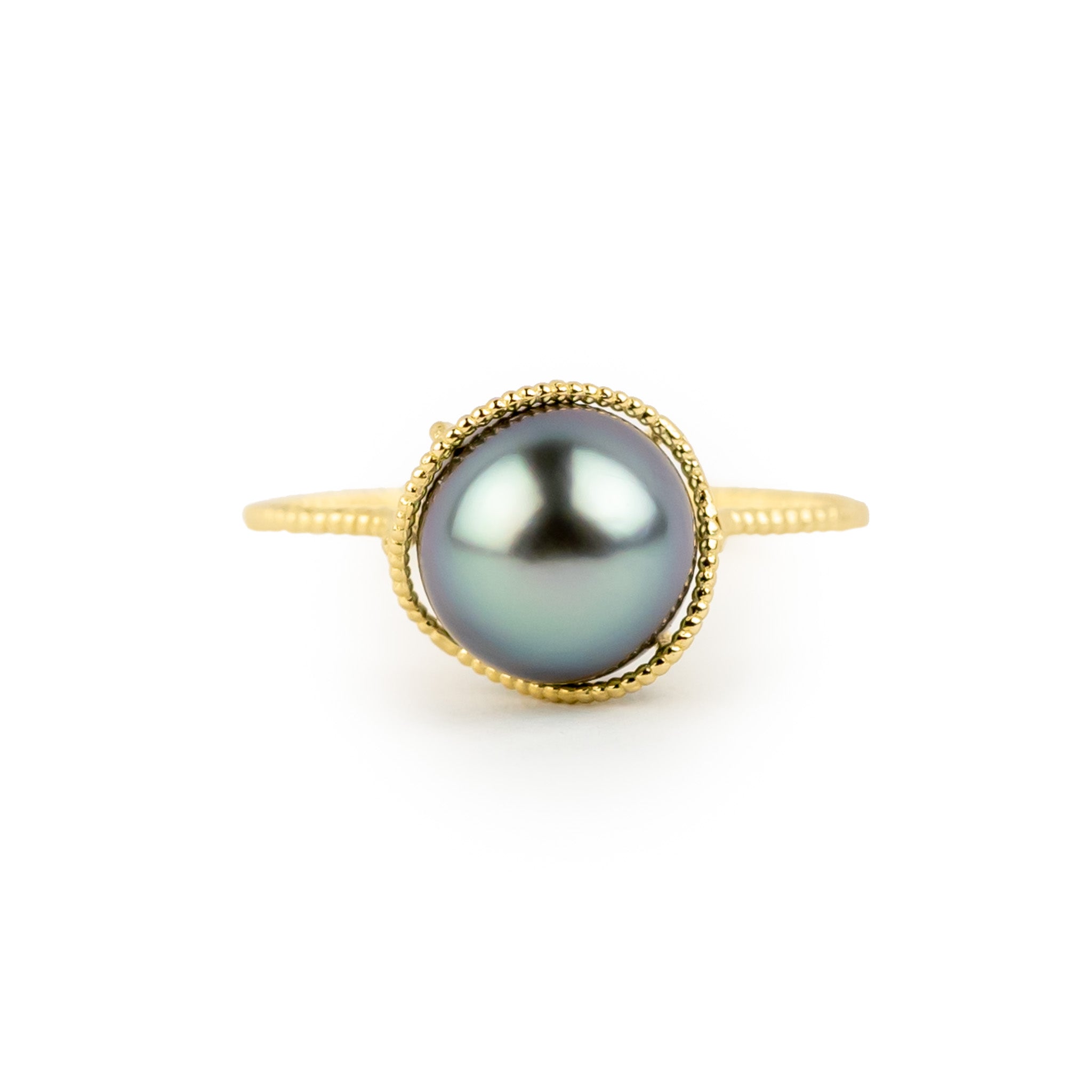 Periwinkle Blue Tahitian Pearl Mermaid Ring