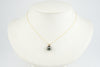 Tropical Midnight 9.5mm Tahitian Pearl I'a Necklace on 14K Yellow Gold