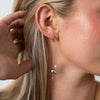 Tahitian Pearl & Keshi Geometric Chain Dangle Earrings on 14K Gold