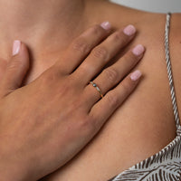 Tahitian Keshi Pearl & Diamond Mahana Ring