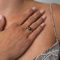 Tahitian Pearl & Diamond Belle Ring