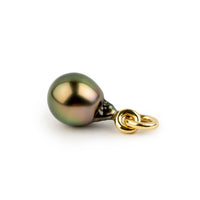 Golden Aubergine Baroque 11.6mm Tahitian Pearl Rava Pendant on 14K Yellow Gold