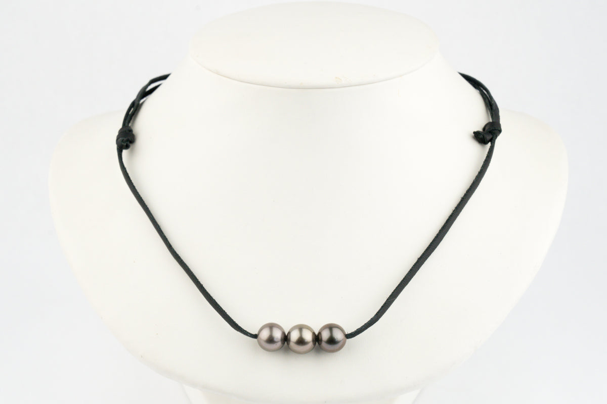 Golden-Pink 10-10.8mm Triple Eimeo Mana Necklace