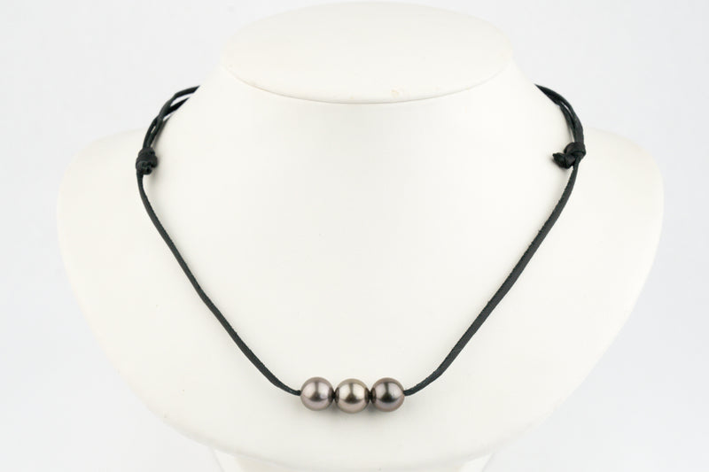 Golden-Pink 10-10.8mm Triple Eimeo Mana Necklace