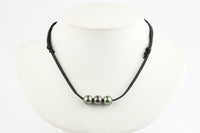 Pink Peacock 10-10.9mm Triple Eimeo Mana Necklace