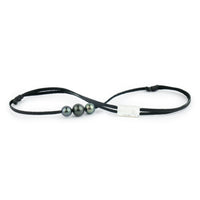 Indigo-Green 10-11.5mm Triple Eimeo Mana Necklace