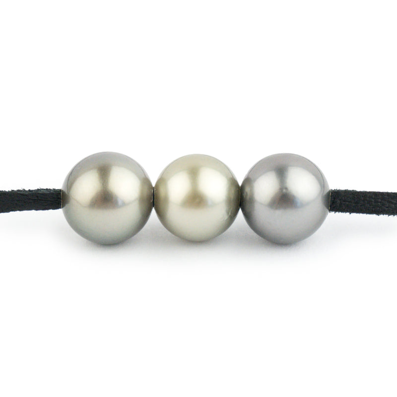 Lavender Green 10-10.8mm Triple Eimeo Mana Necklace