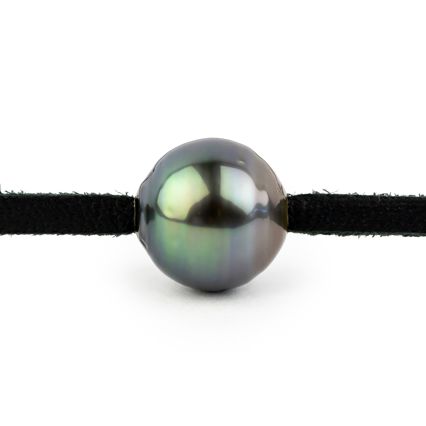 Flashy Indigo Green 11mm Circled Super Mana Necklace