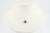 Purple Midnight 10.2mm Tahitian Pearl Solitaire Necklace on Sterling Silver