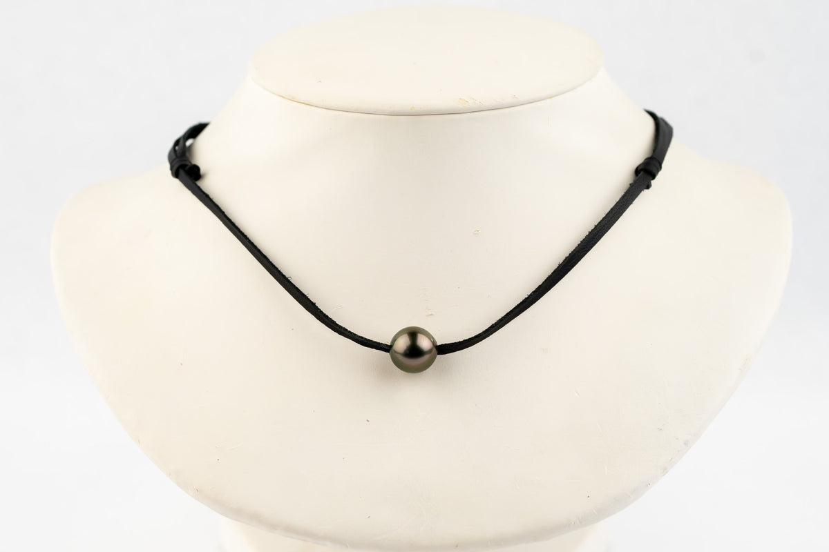 Dark Pink Green 11.6mm Super Mana Necklace