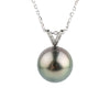Pink Peacock Tahitian Pearl & Diamond Hoa Necklace on 14K White Gold