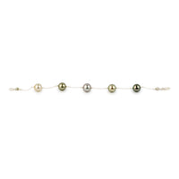 Sweet Greens Tahitian Pearl Tin Cup Bracelet on Sterling Silver