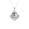 Tahitian Keshi Pearl Sterling Silver Seashell Necklace