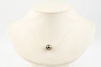 Golden Sunrise 10.2mm Tahitian Pearl Solitaire Necklace on Sterling Silver