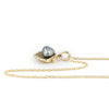 Tahitian Keshi Pearl 14K Yellow Gold Seashell Necklace