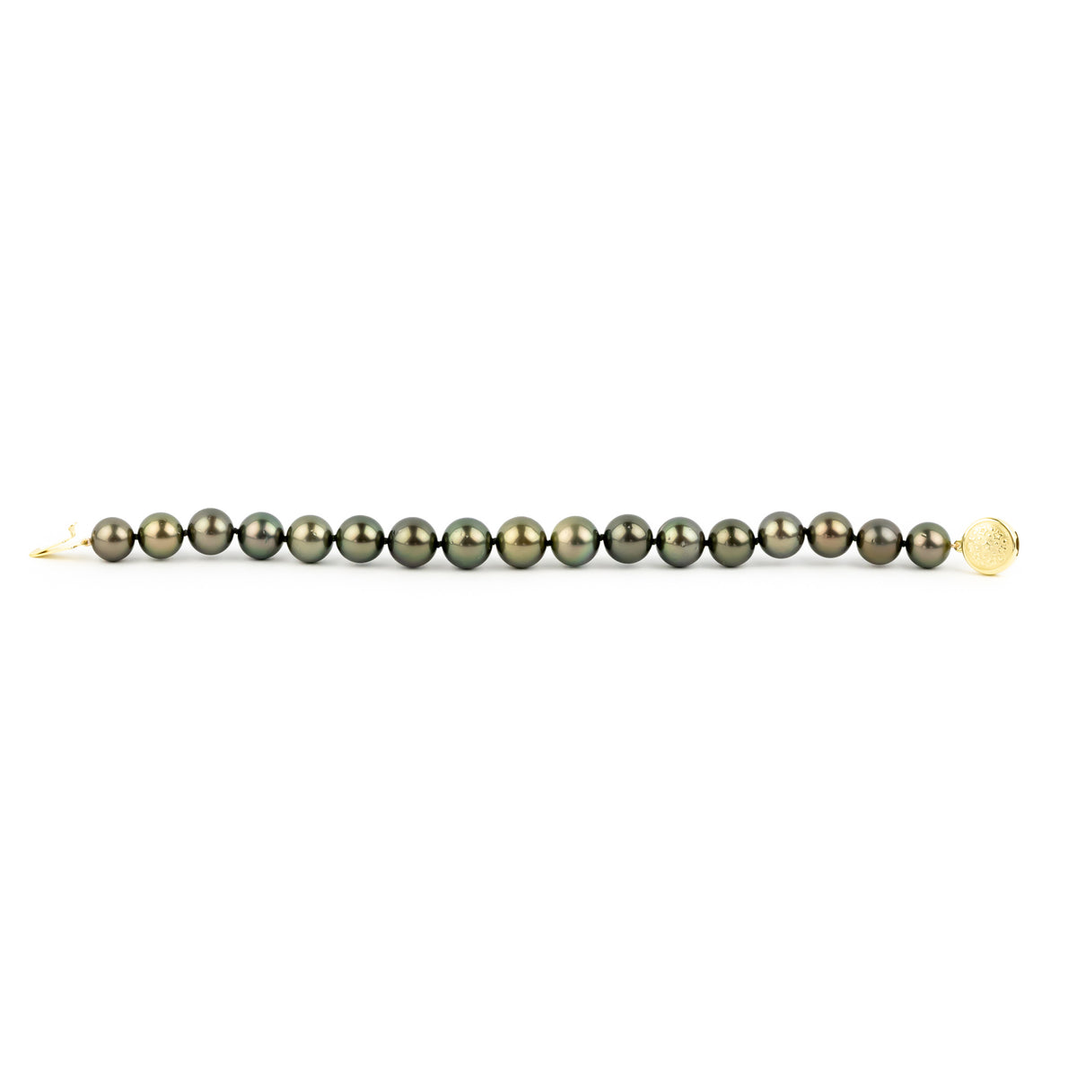 Golden Greens 9.6-11.2mm Tahitian Pearl Bracelet