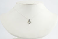 Silver Heart Tahitian Keshi Pearl Necklace