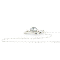 Silver Heart Tahitian Keshi Pearl Necklace