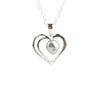 Silver Heart Tahitian Keshi Pearl Necklace