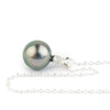Tahitian Pearl & Diamond Pink Peacock Étoile Necklace on Sterling Silver