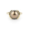 Bronze Chocolate Tahitian Pearl Petal Ring