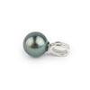 Indigo Green Tahitian Pearl & Diamond Mai Tai Pendant on 14K White Gold