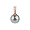 Silvery Lavender Tahitian Pearl & Diamond Mai Tai Pendant on 14K Rose Gold