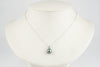 Silvery Blue Tahitian Pearl & Diamond Asteria Pendant or Necklace on 14K White Gold